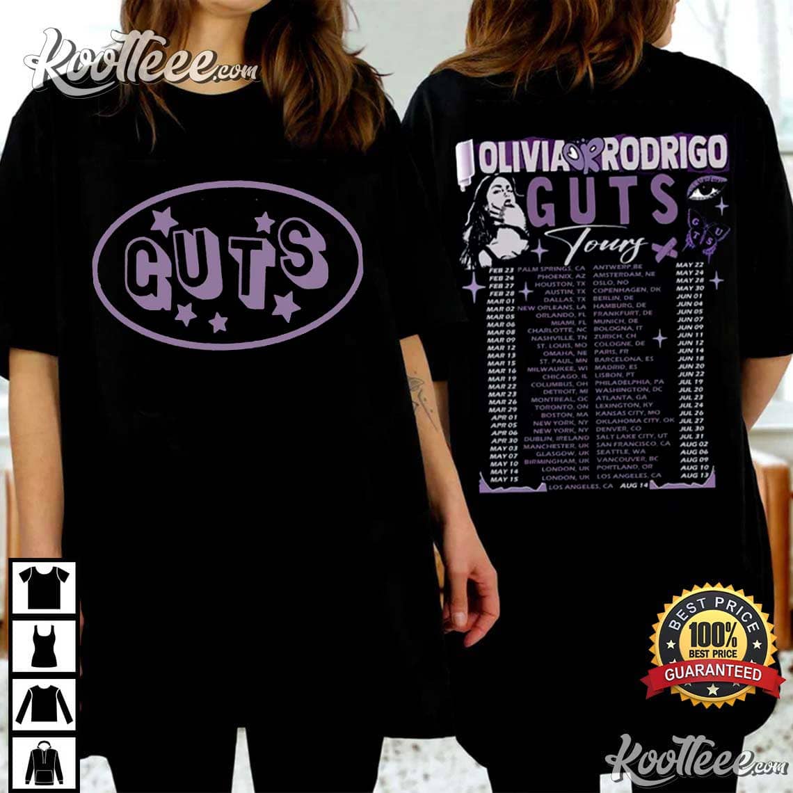 Olivia Rodrigo T-shirt, Olivia Rodrigo Guts Merch, Guts Tour 2024 Shirt