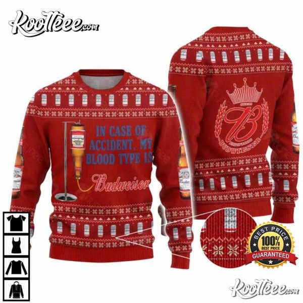 Budweiser Beer Ugly Christmas Sweater