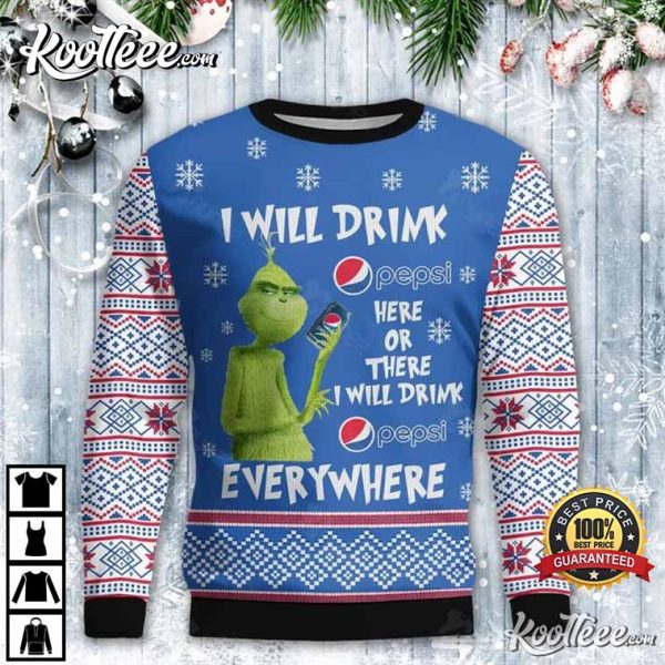 Grinch Pepsi Christmas Ugly Sweater