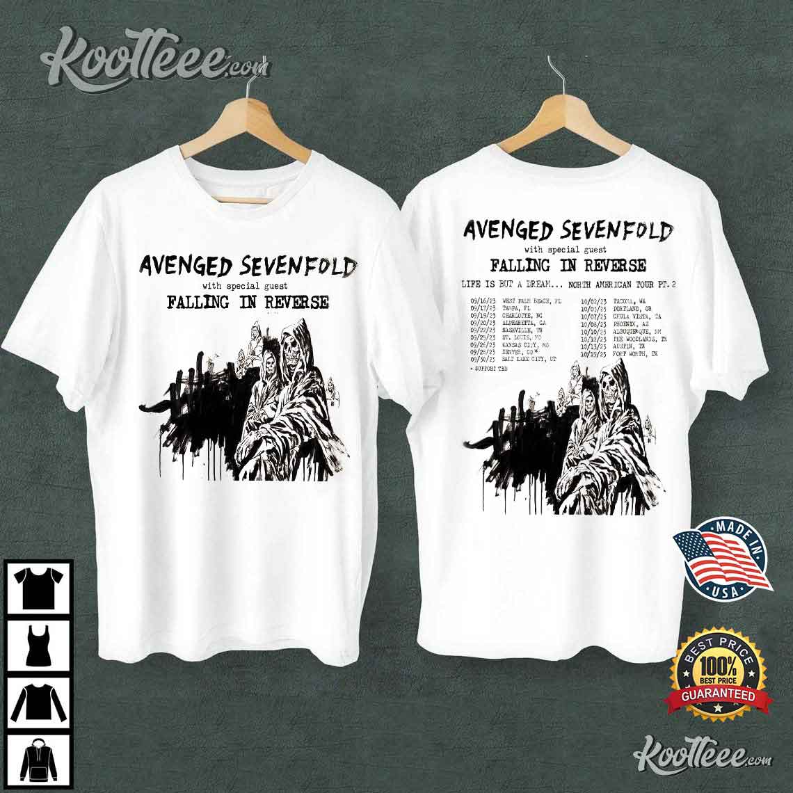 Avenged Sevenfold Tour 2023 Shirt , Avenged Sevenfold Merch Gift For Fans