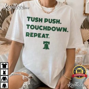 Philadelphia Eagles x Philadelphia Phillies tush push touchdown repeat logo  shirt, hoodie, sweater, long sleeve and tank top