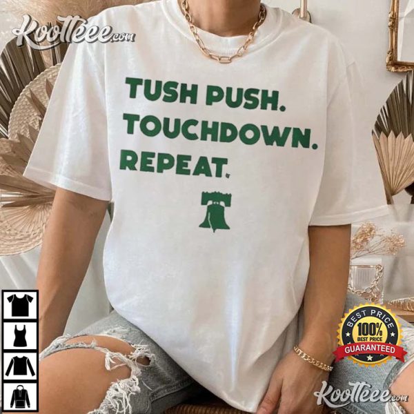 Philadelphia Phillies Tush Push Touchdown Repeat T-Shirt