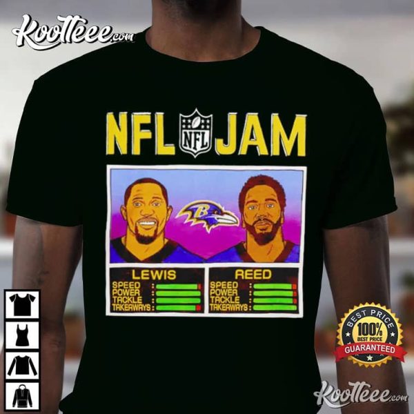 Baltimore Ravens NFL Jam Ray Lewis Ed Reed T-Shirt