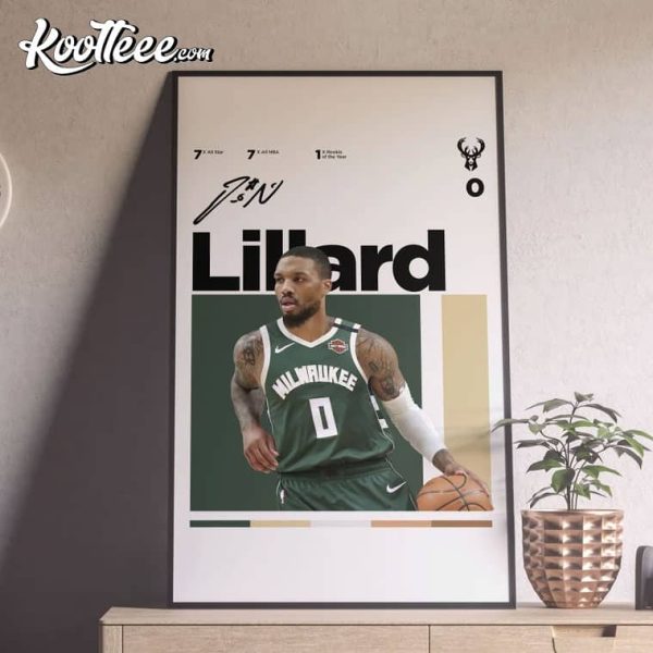 Damian Lillard Milwaukee Bucks Poster