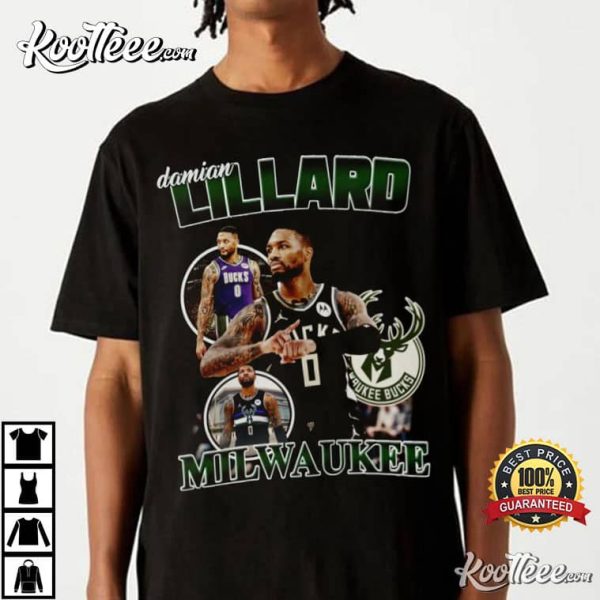 Damian Lillard Milwaukee Bucks Vintage T-Shirt