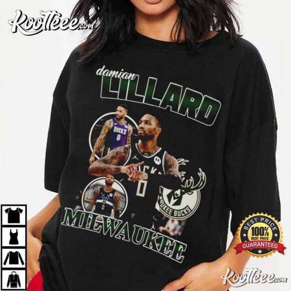 Damian Lillard Milwaukee Bucks Vintage T-Shirt