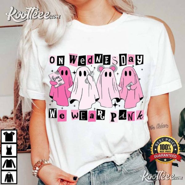 On Wednesday We Wear Pink Mean Girls Pink Ghost T-Shirt