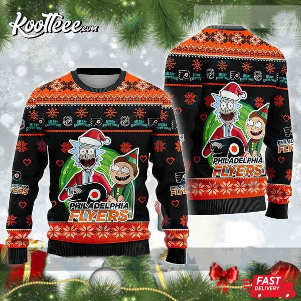 Philadelphia Flyers Rick And Morty Ugly Sweater