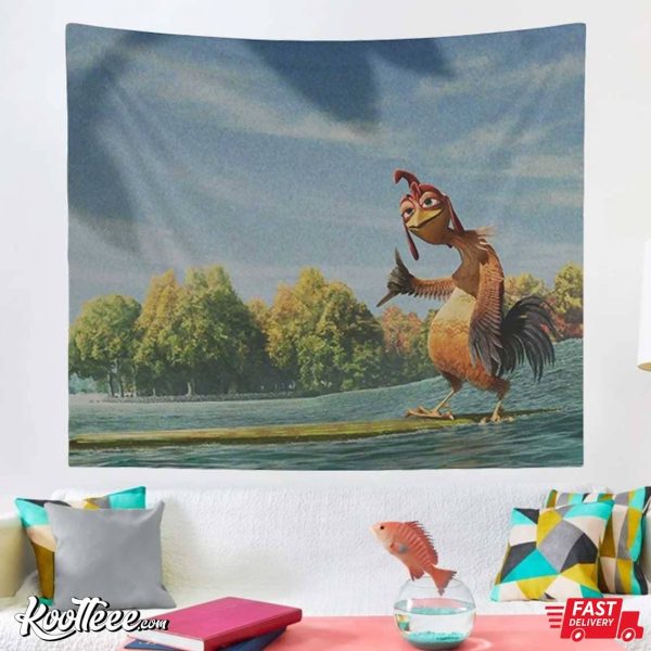 Chicken Joe Surf’s Up Wall Tapestry