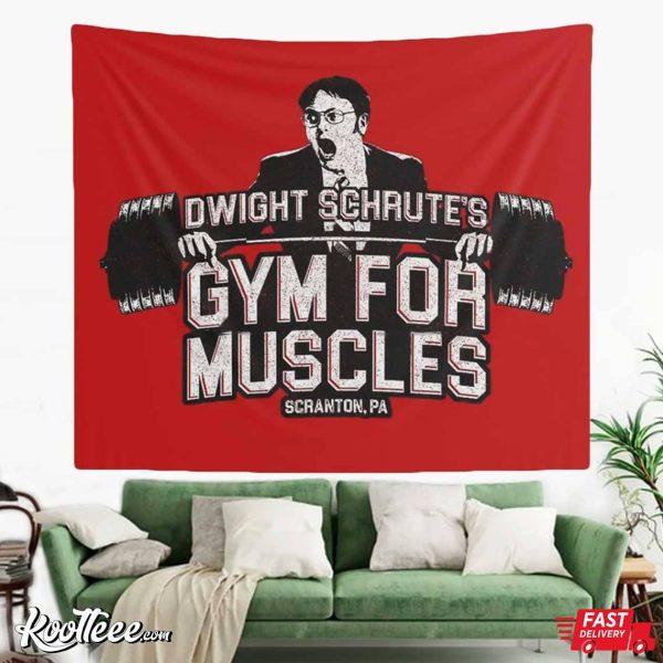 Dwight Schrute Gym For Muscles Wall Tapestry