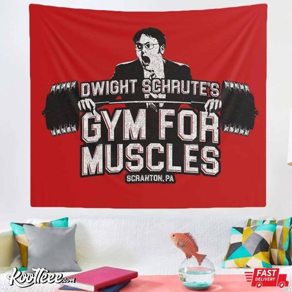 Dwight Schrute Gym For Muscles Wall Tapestry