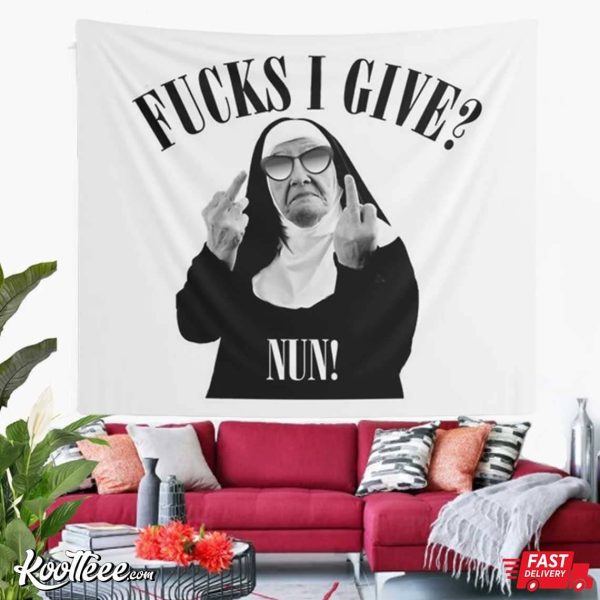 Nun Meme Fucks I Give Nun Wall Tapestry