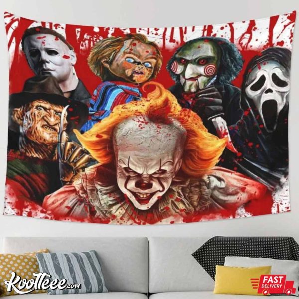 Horror Movies Halloween Night Wall Tapestry