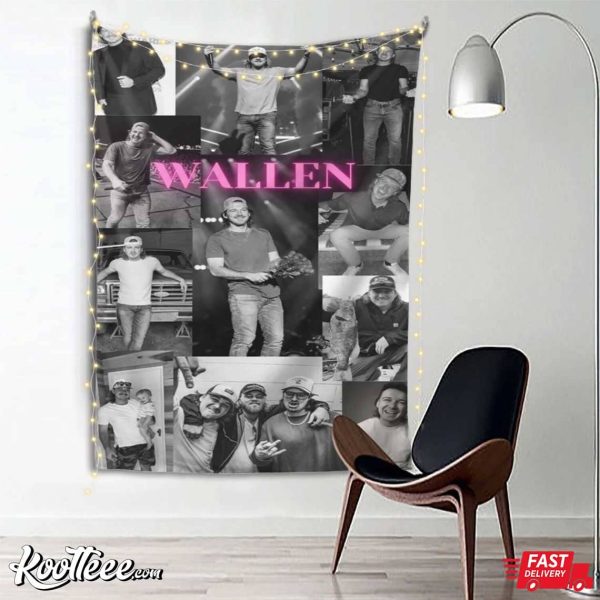 Morgan Wallen Photo Collage Wall Tapestry