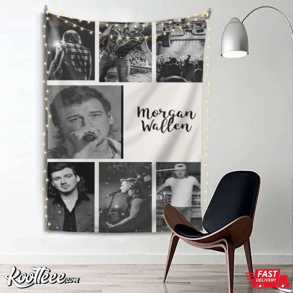 Morgan Wallen Photo Collage Gift For Fan Wall Tapestry