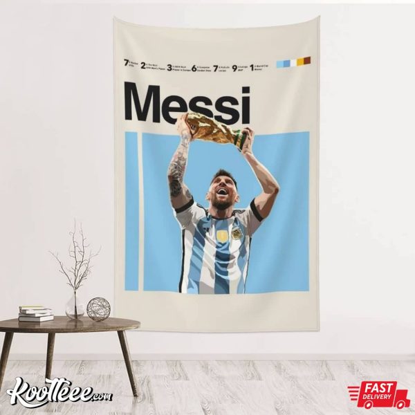 Messi Champion World Cup Wall Hanging Tapestry