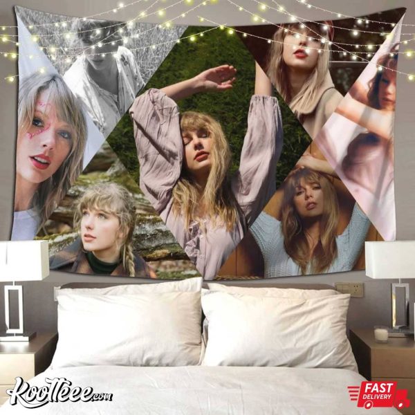 Taylor Photo Collage The Eras Wall Tapestry