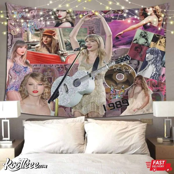 Swiftie Gift Photo Collage Wall Tapestry