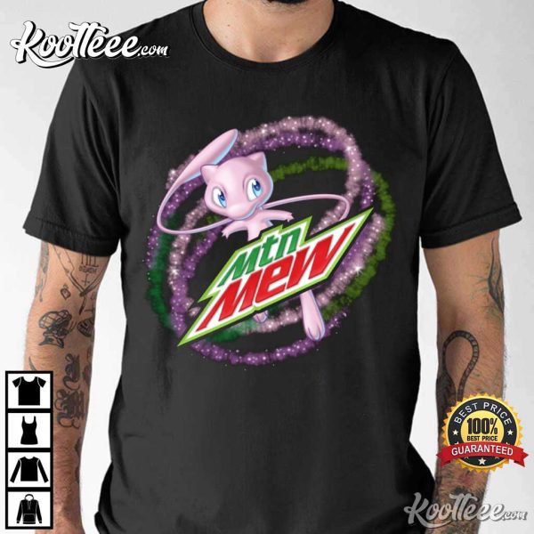 Mew Pokemon Mountain Dew Logo T-Shirt