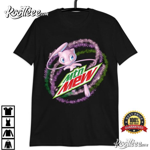 Mew Pokemon Mountain Dew Logo T-Shirt