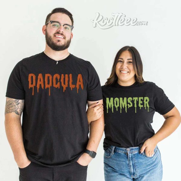 Halloween Momster Dadcula Couple Shirt