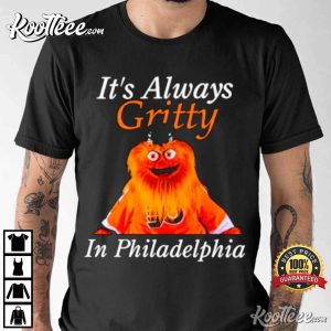 Philadelphia Flyers Womens Orange Gritty Short Sleeve T-Shirt