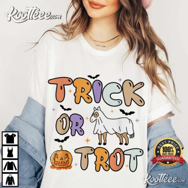 Trick Or Trot Funny Halloween T-Shirt
