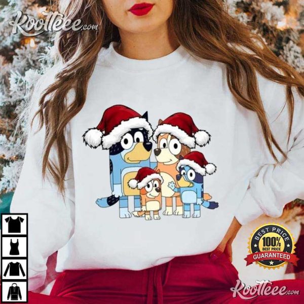 Bluey And Bingo Family Christmas T-Shirt