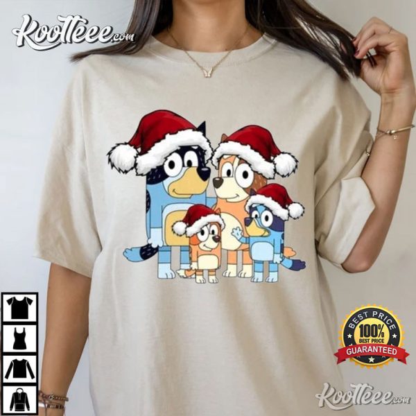 Bluey And Bingo Family Christmas T-Shirt