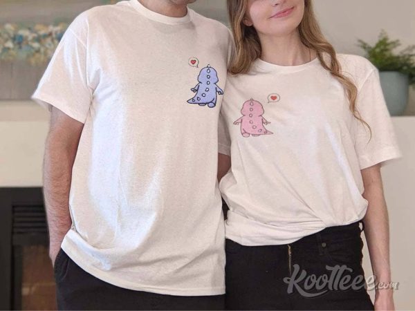 Cute Dinosaur Matching Couple Shirts