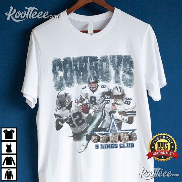 Dallas Cowboys Championship 5 Rings T-Shirt