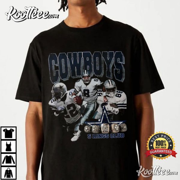 Dallas Cowboys Championship 5 Rings T-Shirt