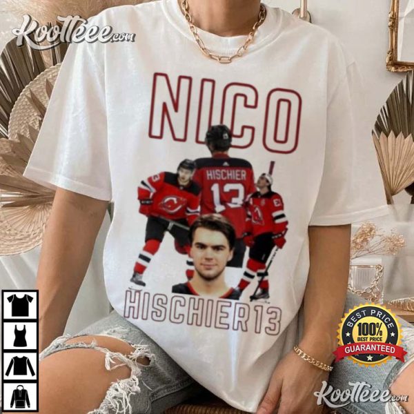 Nico Hischier 13 Jersey Devil Ice Hockey Shirt