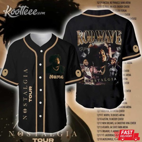 Rod Wave Customized Nostalgia 2023 Tour Baseball Jersey