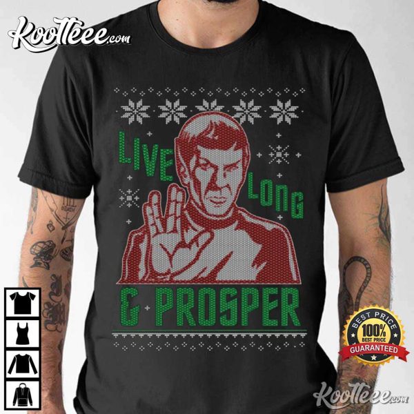 Star Trek Spock Live Long And Prosper Christmas T-Shirt