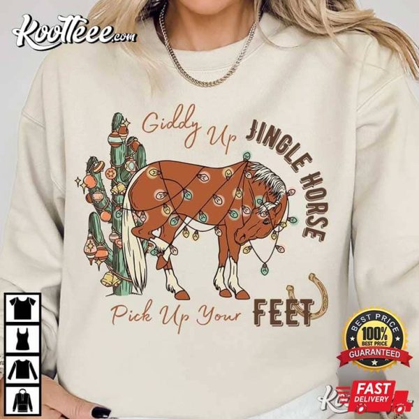 Jingle Bell Rock Lyrics Jingle Horse T-Shirt