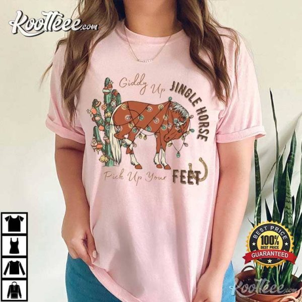 Jingle Bell Rock Lyrics Jingle Horse T-Shirt