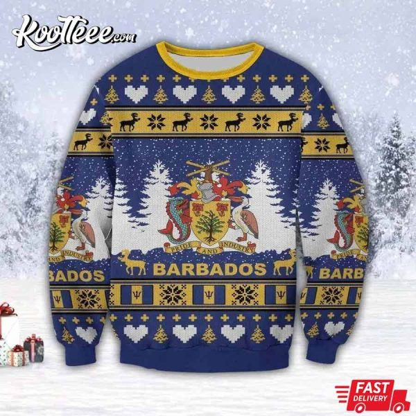 Barbados Island Pride Industry Ugly Christmas Sweater