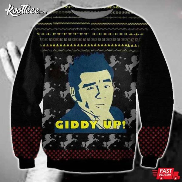 Cosmo Kramer Giddy Up Ugly Sweater