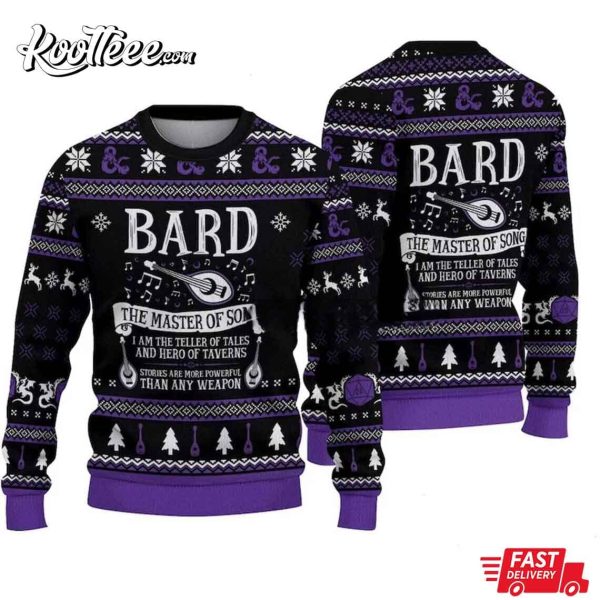 Bard The Master Of Song DnD Game Ugly Sweater