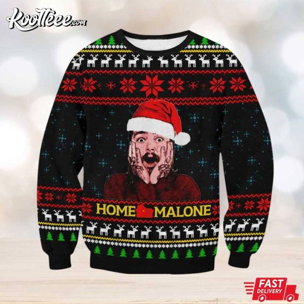 Post Malone Home Alone Ugly Christmas Sweater