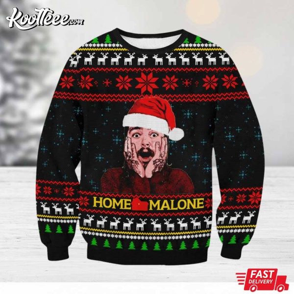 Post Malone Home Alone Ugly Christmas Sweater
