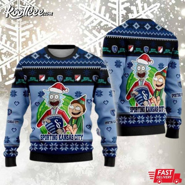 Sporting Kansas City Rick And Morty MLS Ugly Sweater