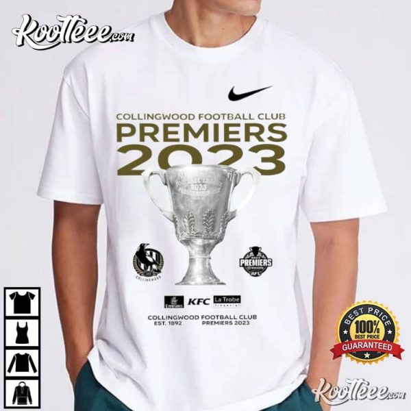 AFL 2023 Collingwood Football Club Premiers T-Shirt