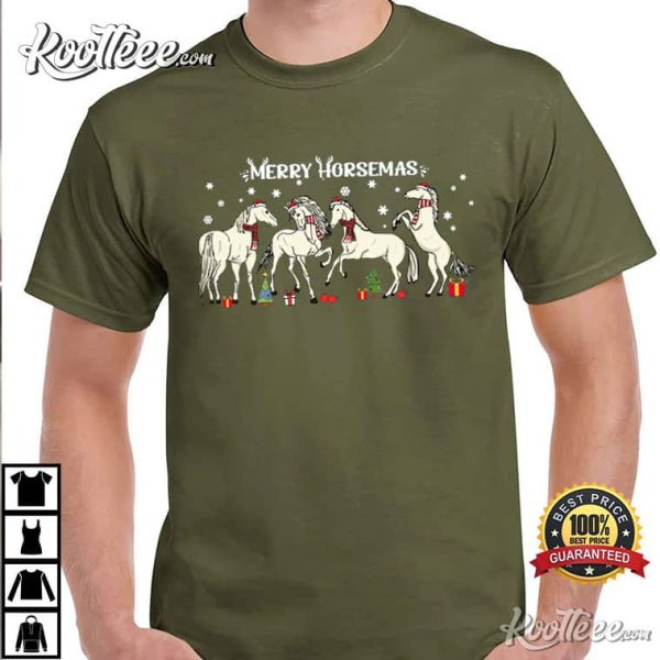 Christmas Horse Merry Horsemas T-Shirt