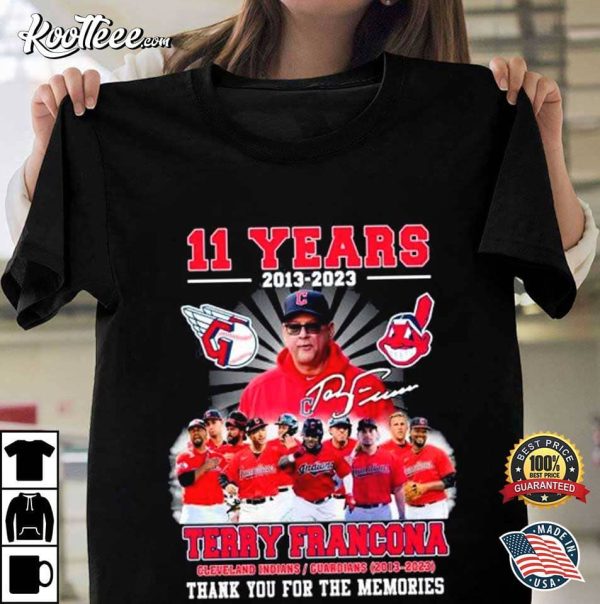 Terry Francona 11 Years Memories T-Shirt
