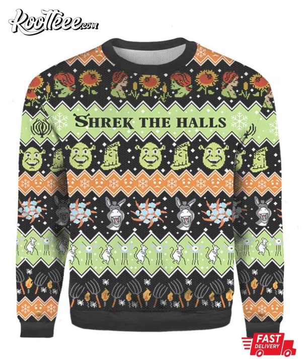 Shrek The Halls Christmas Ugly Sweater