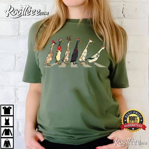Goose Christmas Lights Abbey Road T-Shirt