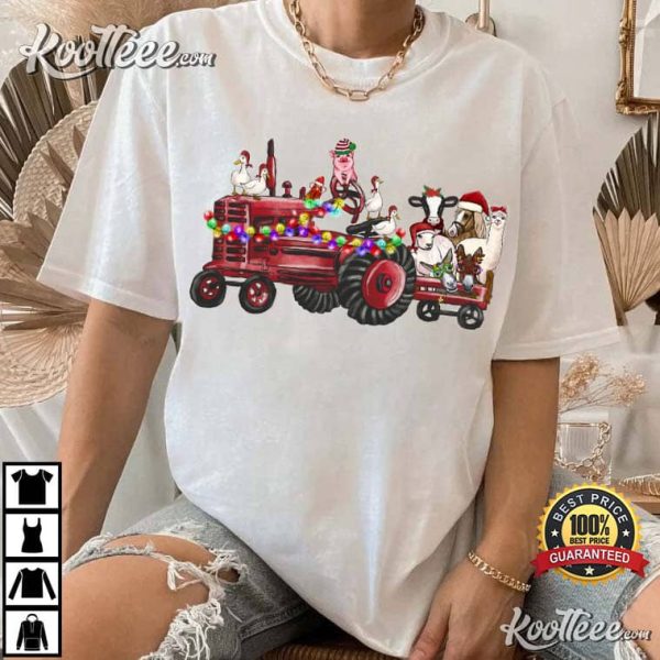 Farm Animals Christmas Truck T-Shirt