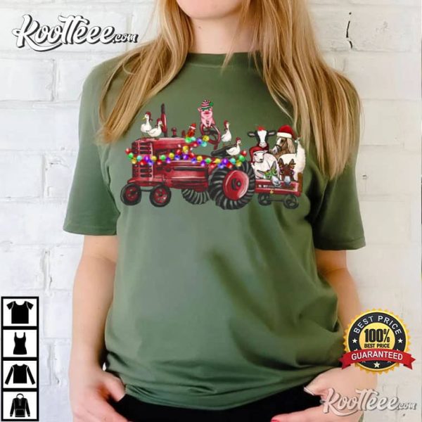 Farm Animals Christmas Truck T-Shirt